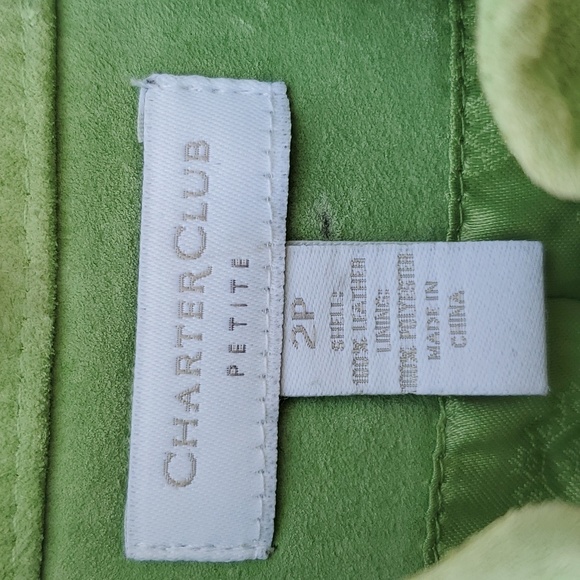 Charter Club mint color suede jacket 2p - Picture 2 of 7